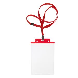 Portanome Pass 6S-P - cordoncino rosso - 10 x 15 cm (A6) - rosso - Sei Rota - conf. 10 pezzi - immagine 1