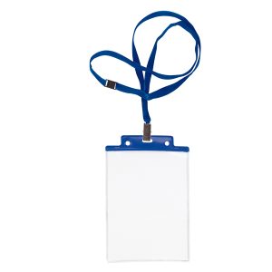 Portanome Pass 6S-P - cordoncino blu - 10 x 15 cm (A6) - blu - Sei Rota - conf. 10 pezzi - immagine 1