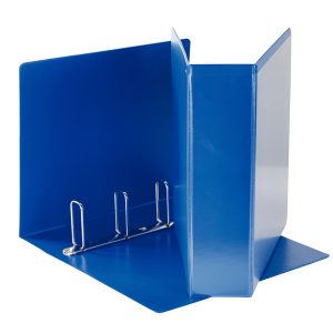 Raccoglitore personalizzabile Display - 4 anelli quadri 65 mm - dorso 8,5 cm - 22x30 cm - blu - Esselte - immagine 1