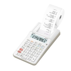 Calcolatrice scrivente HR-8RCE - 12 cifre - 8,2 x 10,2 x 23,9 cm - bianco - Casio - immagine 1