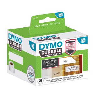 Rotolo 350 etichette LW Durable Industrial - 1933081 - 25 x 89 mm - carta - bianco - Dymo - conf. 2 rotoli - immagine 1