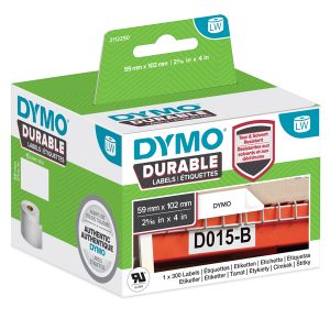 Rotolo 300 etichette LW Durable Industrial - 1933088 - 59x102 mm - carta - bianco - Dymo - immagine 1