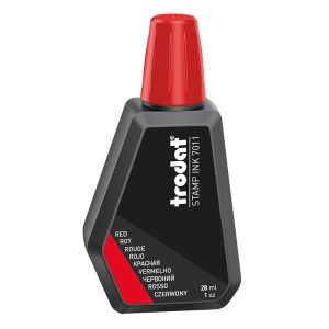 Inchiostro 7011 per timbro in gomma - 28 ml - rosso - Trodat - immagine 1