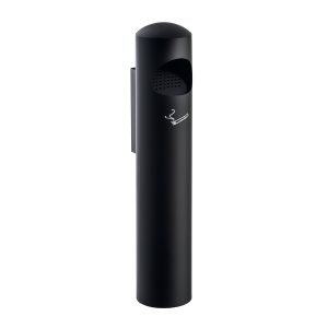 Posacenere murale Birkin - diametro 13 cm - H 65 cm - nero - Medial International - immagine 1