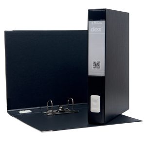 Registratore Dox 5 - dorso 5 cm - protocollo 23x34 cm - nero - Esselte Dox - immagine 2