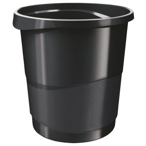 Cestino gettacarte Europost VIVIDA - 25,8 x 28,5 cm - altezza 32,2 cm - 14 L - nero - Esselte - immagine 1