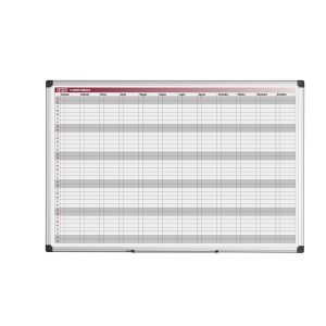 Planner magnetico annuale - 90 x 60 cm - silver - Bi-Office - immagine 1