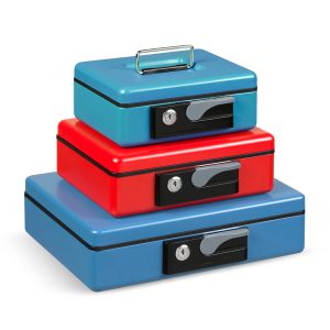 Cassetta portavalori Deluxe - 23x18,5x8 cm - rosso - Iternet - immagine 1