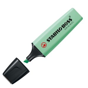 Evidenziatore Boss Original Pastel - punta a scalpello - tratto 2 - 5 mm - verde menta 116 - Stabilo - immagine 1