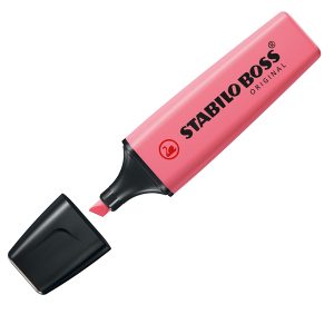 Evidenziatore Boss Original Pastel - punta a scalpello - tratto 2 - 5 mm - rosa antico 129 - Stabilo - immagine 1