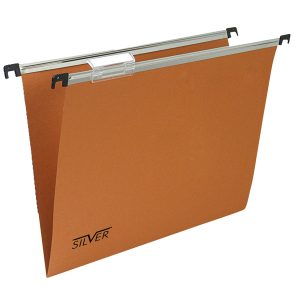 Cartella sospesa Silver - cassetto - interasse 33 cm - fondo V - 31,2 x 25 cm -  arancio - Bertesi - immagine 1