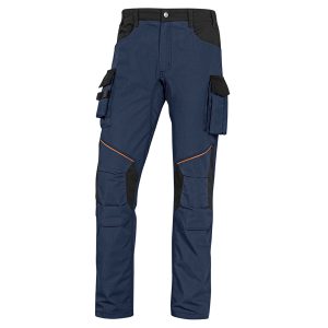 Pantalone da lavoro Mach 2 - twill/poliestere/cotone - taglia XXL - blu/nero - Deltaplus - immagine 1