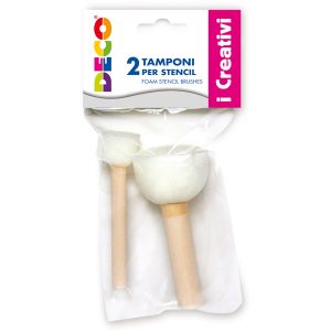 Tampone in spugna per stencil - ø 2- 4 cm - Deco - blister 2 pezzi - immagine 1
