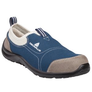 Calzatura di sicurezza Miami S1P SRC - poliestere/cotone - numero 46 - grigio/blu - Deltaplus - immagine 1