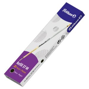 Refill sfera 37 - punta media - nero - Pelikan - conf. 25 pezzi - immagine 1