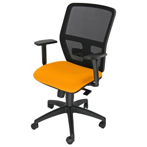 Seduta operativa ergonomica Kemper KMA - con braccioli regolabili - arancio - Unisit - immagine 1