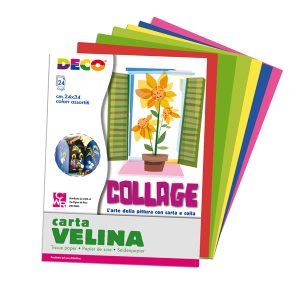 Album di carta velina - 24x34cm - colori assortiti - DECO - 24 fogli - immagine 1