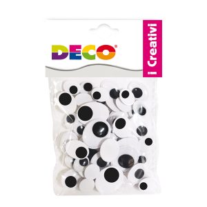 Occhietti adesivi ovali - misure assortite ovali - Deco - busta 50 pezzi - immagine 1