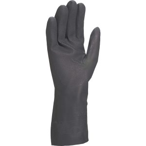 Guanti per protezione chimica VE509 - neoprene floccato cotone - taglia 09/10 - nero - Deltaplus - immagine 2