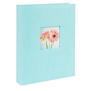 Album portafoto personalizzabile - assortiti - 24 x 31cm - 30fg - fogli in cartoncino con velina - Lebez - immagine 2