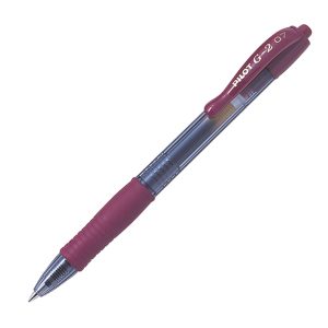 Roller gel a scatto G-2 - punta 0,7mm - bordeaux - Pilot - immagine 1