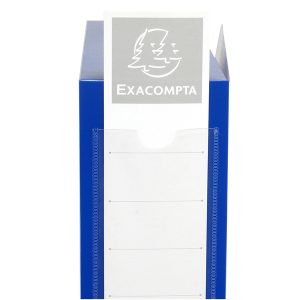 Scatola per archivio box - con bottone - 25x33 cm - dorso 8 cm - blu - Exacompta - immagine 3