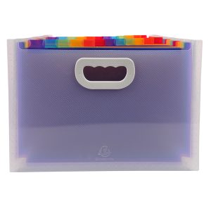 Classificatore con maniglia Crystal - 24 tasche - 33 x 23.5 x 25 cm - PP - Exacompta - immagine 4
