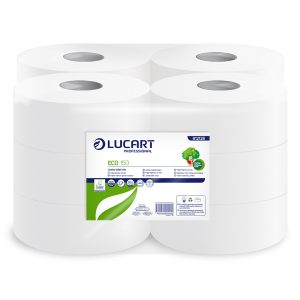 Carta igienica Eco Mini Jumbo - 2 veli - 15 gr - diametro 18 cm - 9,1 cm x 150 mt - Lucart - immagine 1