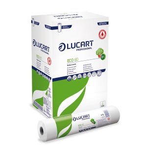 Lenzuolino medico Eco 80 - diametro 14 cm - 59 cm x 80 mt - bianco - Lucart - immagine 1