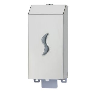 Dispenser per sapone liquido - 9,5x10,5x22,5 cm - capacità 0,5 L - acciaio inox - Medial International - immagine 1