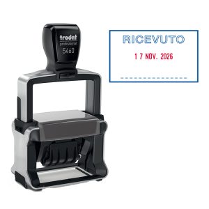 Timbro Professional 4.0 5460/L1 datario + RICEVUTO - 5,6 x 3,3 cm - 4 mm - autoinchiostrante - Trodat® - immagine 1