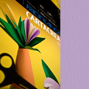 Cartoncino CartaCrea - 35x50cm - 220gr - violetto - Fabriano -  blister 10 fogli - immagine 1