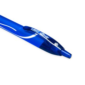 Penna a sfera a scatto Gelocity Quick Dry - punta 0,7mm - blu  - Bic - conf. 12 pezzi - immagine 3