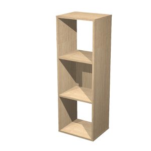 Libreria casellario Rainbow - 3 caselle - 35,9x29,2x103,9 cm - rovere - immagine 1