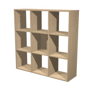 Libreria casellario Rainbow - 9 caselle - 104,1x29,2x103,9 cm - rovere - immagine 1