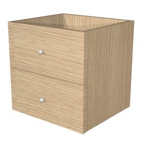 Cassettiera per casellario Rainbow - 2 cassetti - 32,5x28,8x32,5 cm - rovere - immagine 1