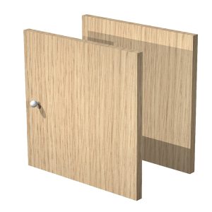 Coppia antine per libreria Rainbow - 32,2x32,1 cm - rovere - immagine 1