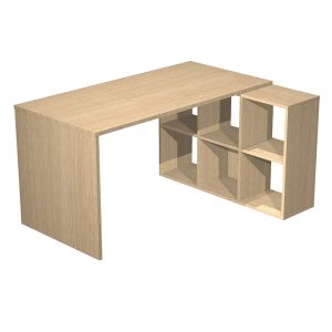Postazione Home-Office - 6 caselle - 140 x 104 x 72,4 cm - rovere - immagine 1