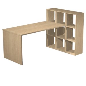 Postazione Home-Office - 9 caselle - 169 x 104 x 104 cm - rovere - immagine 1