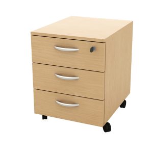 Cassettiera Rainbow - 3 cassetti - con ruote - 41 x 50 x 52,2 cm - faggio - immagine 1