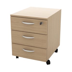 Cassettiera Rainbow - 3 cassetti - con ruote - 41 x 50 x 52,2 cm - rovere - immagine 1