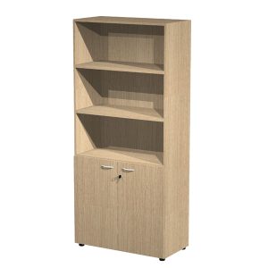 Armadio modulare componibile - a 2 ante basse - 90 x 45,8 x 200 cm - rovere - immagine 1
