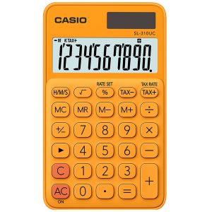 Calcolatrice tascabile SL-310UC - 10 cifre - arancio - Casio - immagine 1