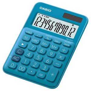 Calcolatrice da tavolo MS-20UC - 12 cifre - blu - Casio - immagine 1