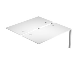 Postazione doppia aggiuntiva per scrivanie Agorà - 160 x 168 x 72,5 cm - bianco - immagine 1