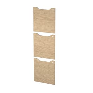 Set 3 ante per casellari Maxi Rainbow - con serratura - 36,8 x 36,8 cm - rovere - immagine 1