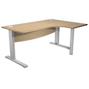Scrivania Agorà Direction Compact - DX - fianco a L in metallo - L 180 cm - rovere - immagine 1