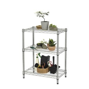 Kit scaffale Archimede Outdoor - 3 ripiani - 36 x 60 x75 cm - acciaio zincato - cromato - Serena Group - immagine 1