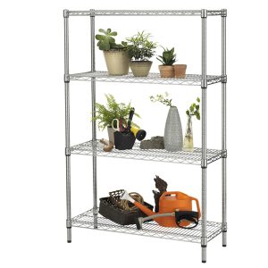 Kit scaffale Archimede Outdoor - 4 ripiani - 36 x 90 x 137 cm - acciaio zincato - cromato - Serena Group - immagine 1