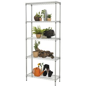 Kit scaffale Archimede Outdoor - 5 ripiani - 36 x 90 x 177 cm - acciaio zincato - cromato - Serena Group - immagine 1